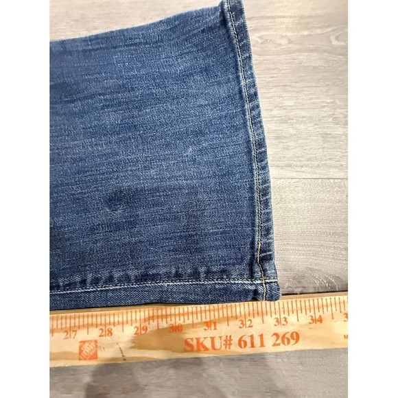 Gap Jeans Womens 30 Blue 1969 Curvy Bootcut Dark Wash Denim Low Rise Stretch - Picture 8 of 10